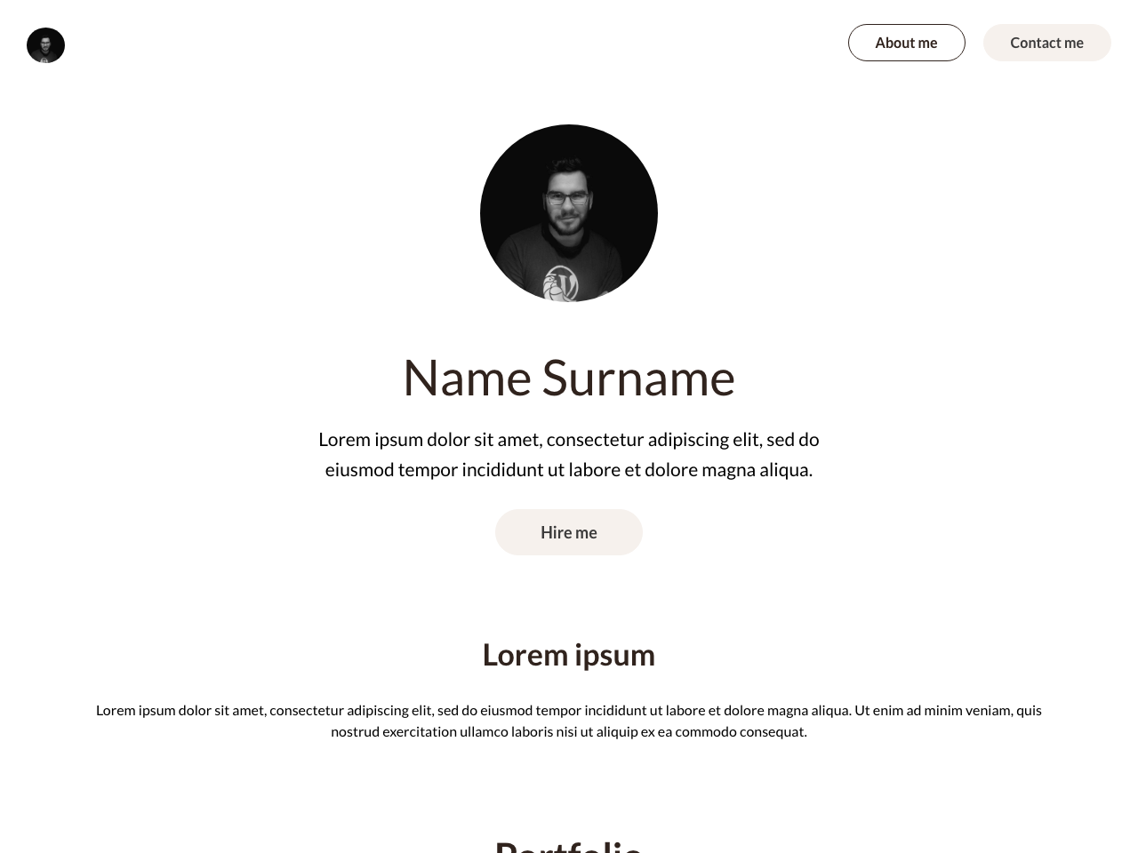 Gatsby Starter Portfolio screenshot
