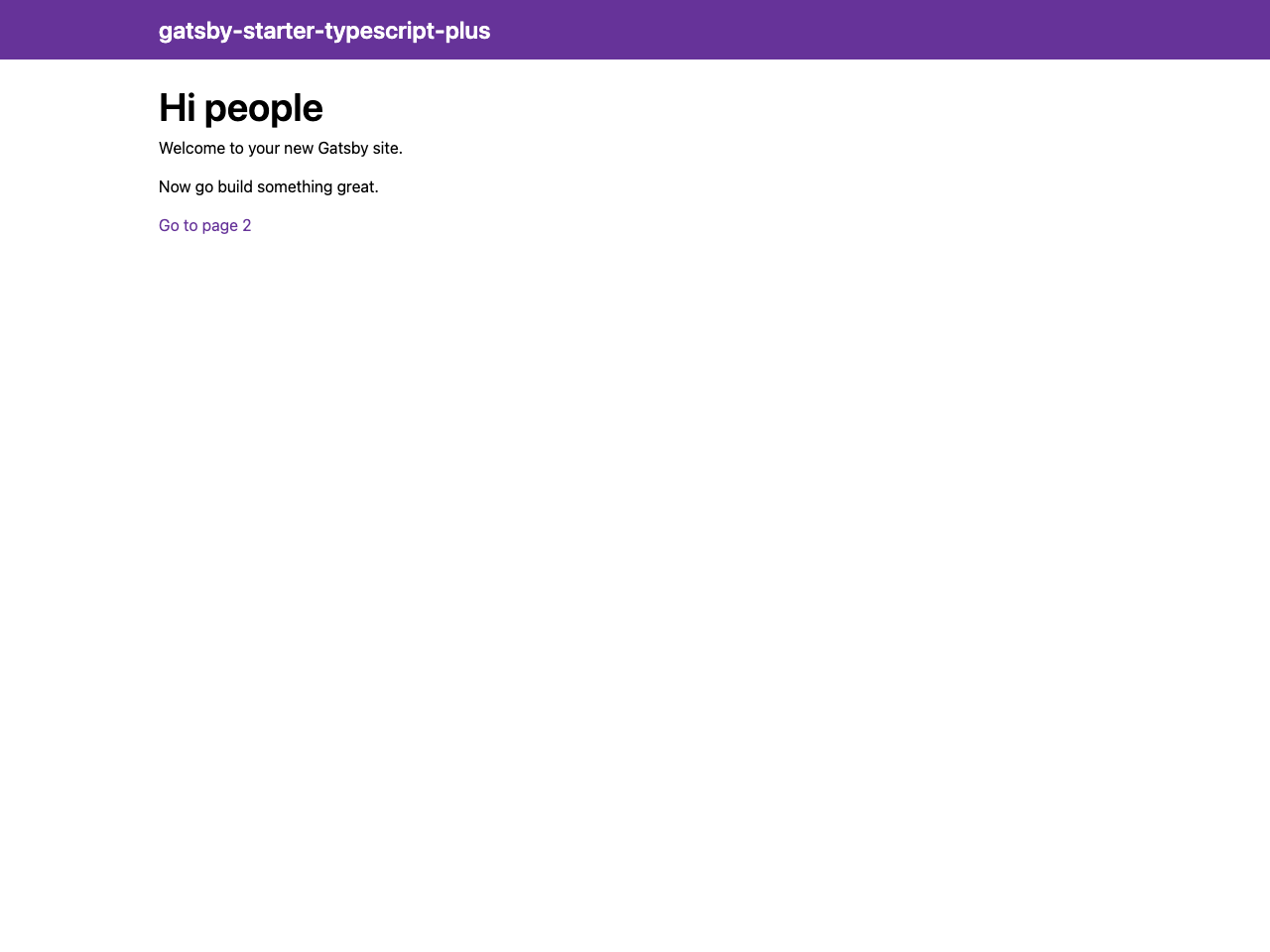 Gatsby Starter Typescript Plus screenshot