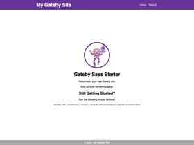 Gatsby Starter Sass screenshot