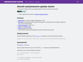 Gatsby Awesome Starter screenshot