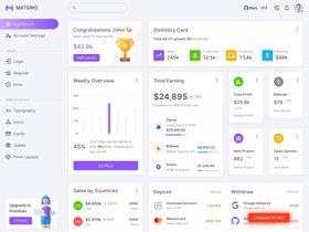 Materio React NextJS Admin Template Free screenshot